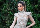Lisbeth F.G. modeló en Cannes para Giannina Azar con vestido que combina glamour, arte y sofisticación